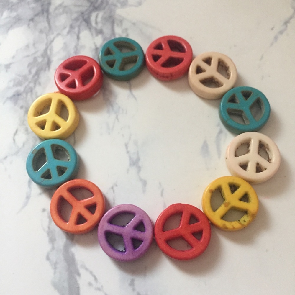Peace sign bracelet